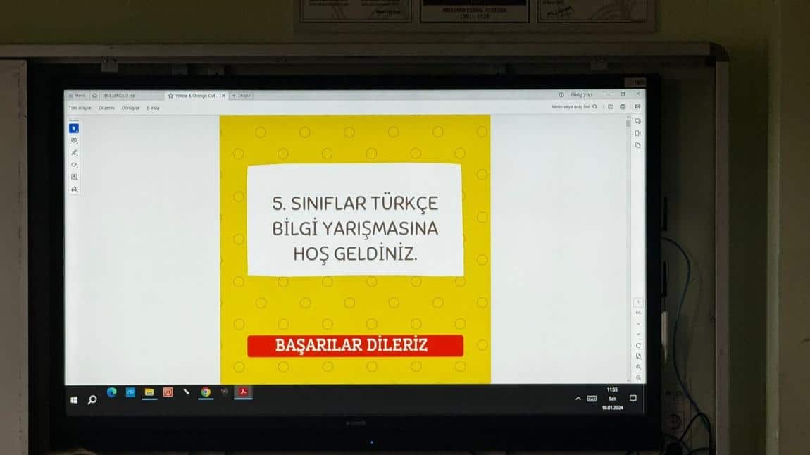 5. sınıflar Türkçe bilgi yarışması gerçekleştirildi.